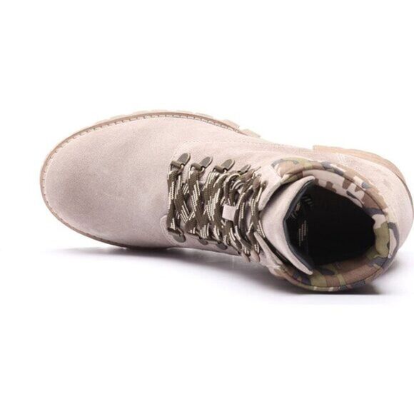 Women's Camo Suede Heeled Boot‎ CREVO Combat Lug Sole Shoes Size 6.5 $99 - Picture 10 of 11